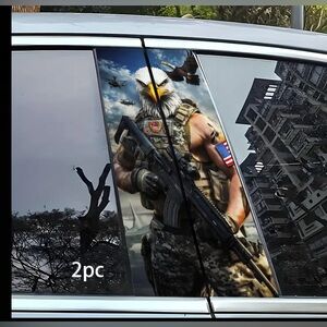 Eagle Soldier Car Window Decals - 2pc